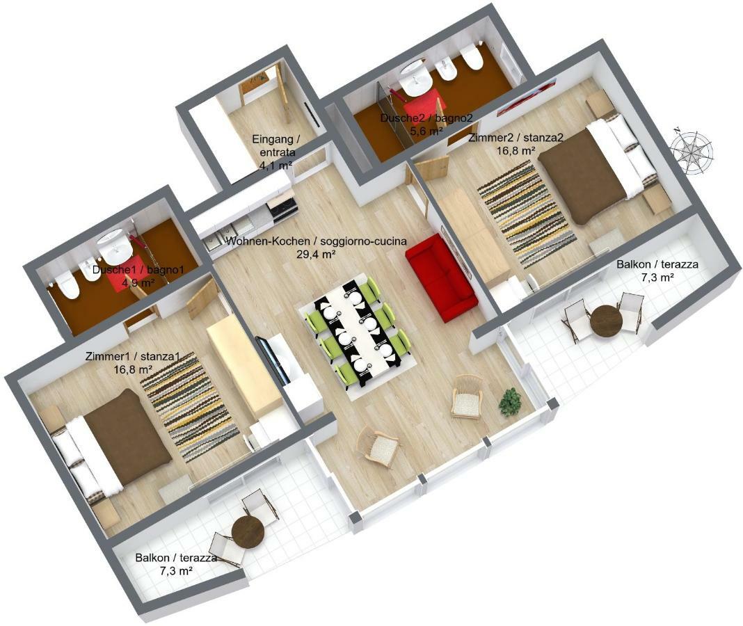 Apartments Bachmann San Candido Bagian luar foto
